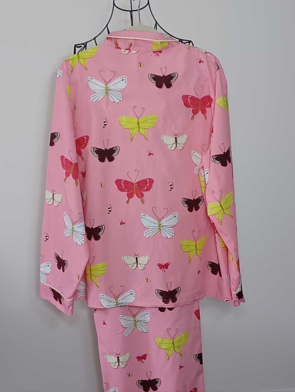 Munki Munki Pink Butterfly Cotton Pajama Set- Size XXL - Picture 3 of 10